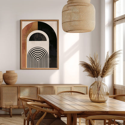 Discover a captivating blend of symmetry and style with this geometric wall art. Featuring bold for Extra Kitchen