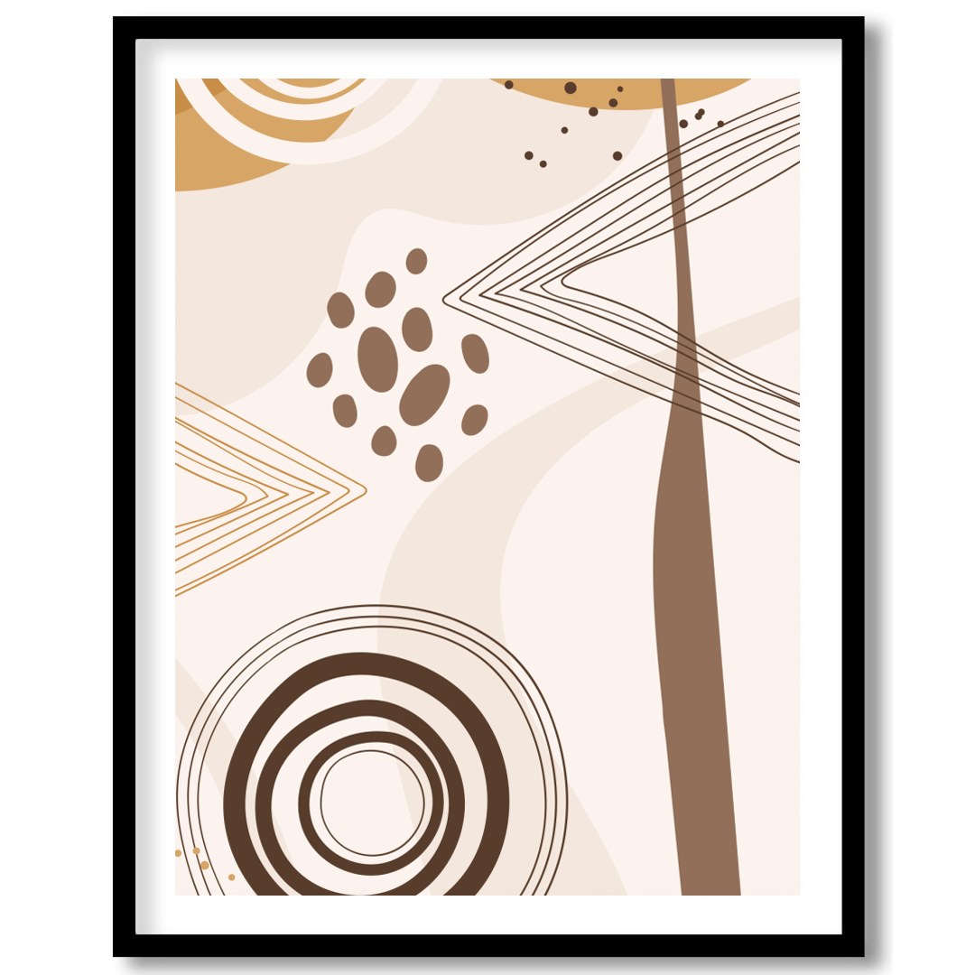 Elevate your space with this stunning geometric abstract artwork featuring a harmonious blend of for interior