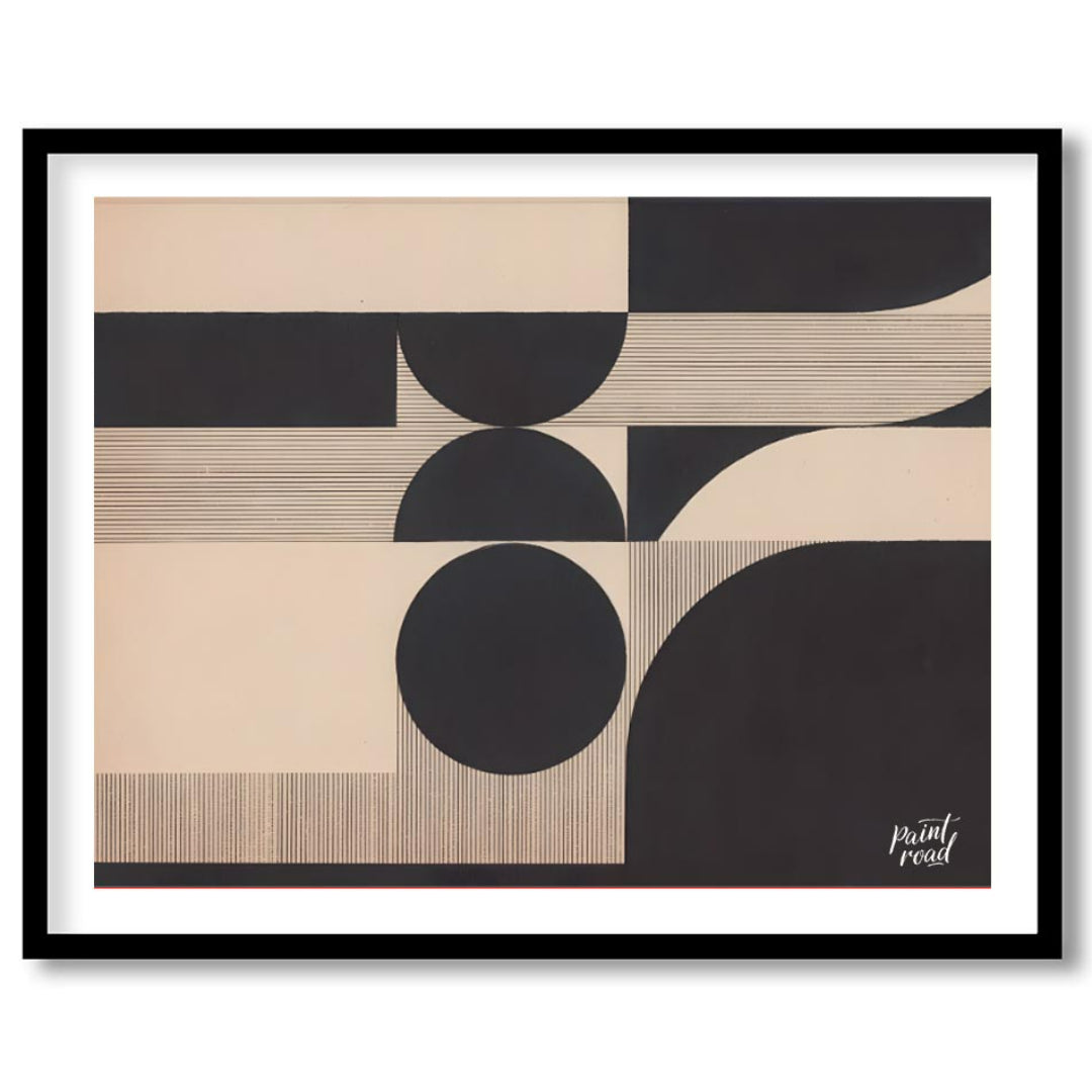 Geometric Echo presents a striking composition of abstract shapes and lines, creating a visually co… for house