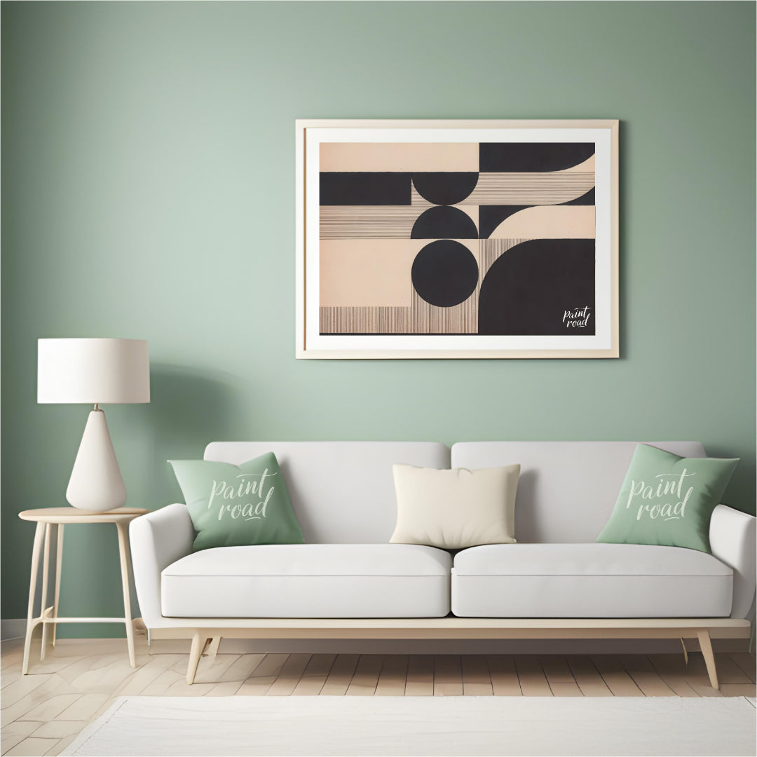 Geometric Echo presents a striking composition of abstract shapes and lines, creating a visually co… for living room