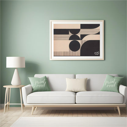 Geometric Echo presents a striking composition of abstract shapes and lines, creating a visually co… for living room