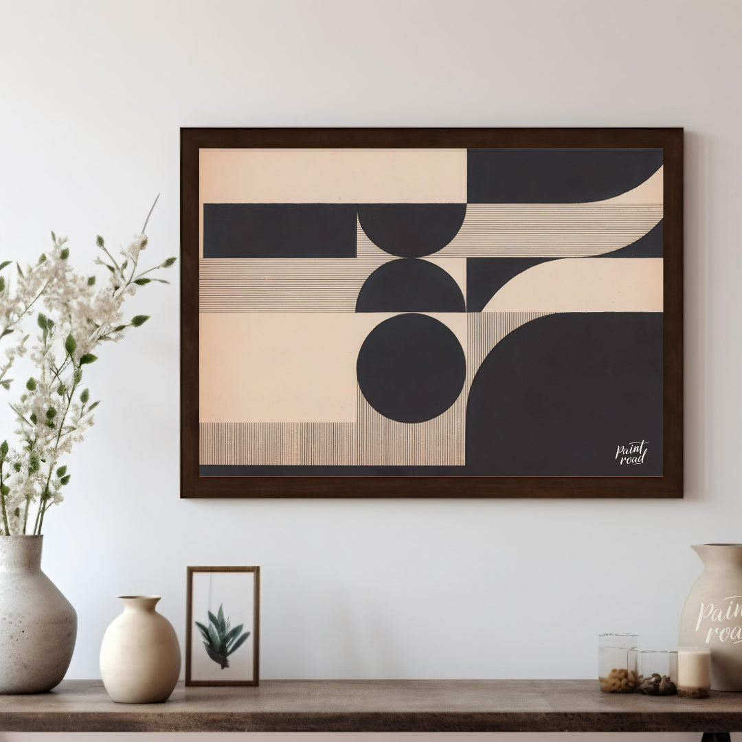 Geometric Echo presents a striking composition of abstract shapes and lines, creating a visually co… for other
