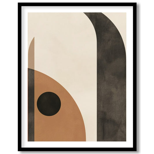 This mesmerizing piece blends geometric abstraction with earthy tones, creating a sense of balance for office