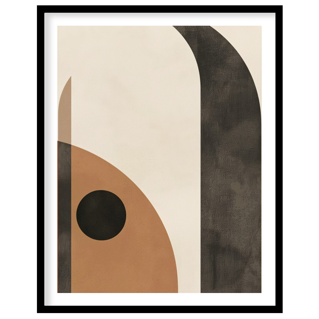This mesmerizing piece blends geometric abstraction with earthy tones, creating a sense of balance for office