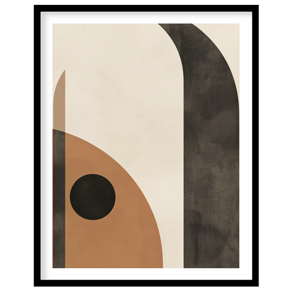 This mesmerizing piece blends geometric abstraction with earthy tones, creating a sense of balance for office