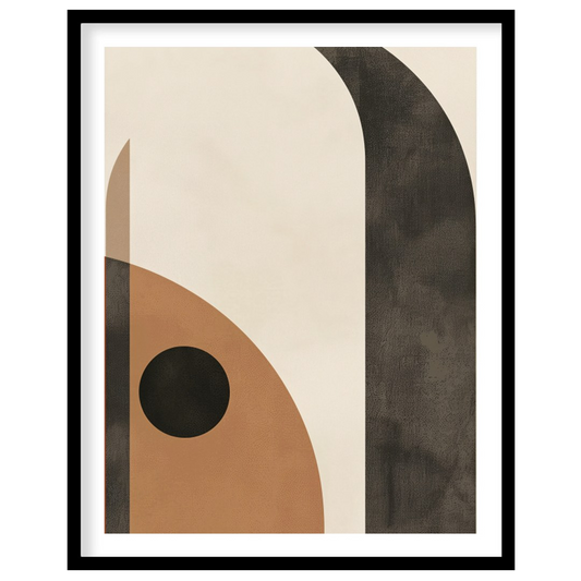 This mesmerizing piece blends geometric abstraction with earthy tones, creating a sense of balance for office