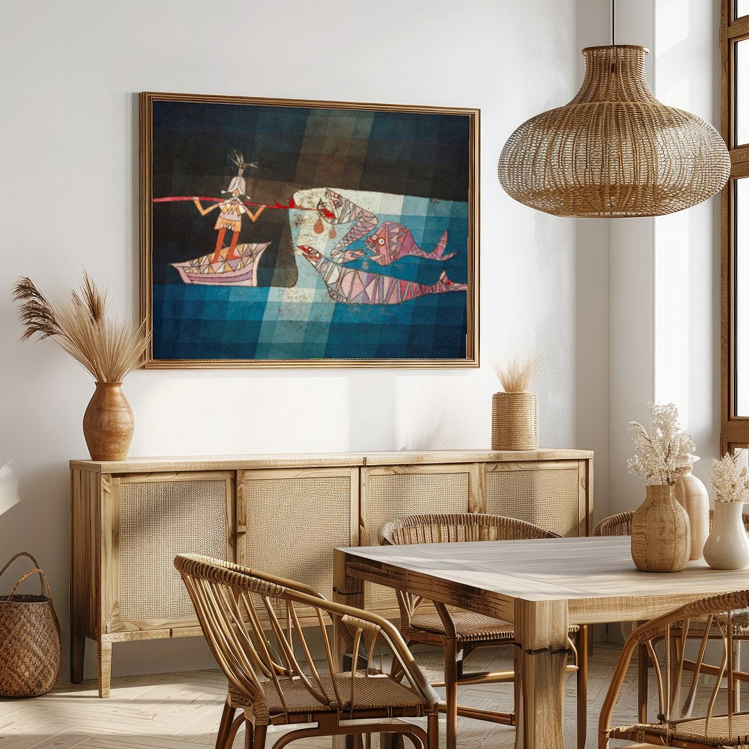 Dive into the mesmerizing world of geometric abstraction with this captivating artwork. A daring for Dining
