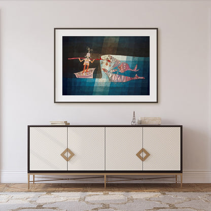 Dive into the mesmerizing world of geometric abstraction with this captivating artwork. A daring for Foyer