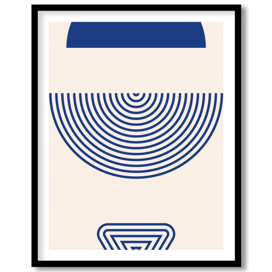 This captivating piece of wall art balances the beauty of geometric shapes with a minimalist for gallery