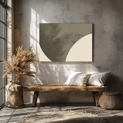 This striking abstract piece captures the essence of modern minimalism with its geometric shapes for Veranda