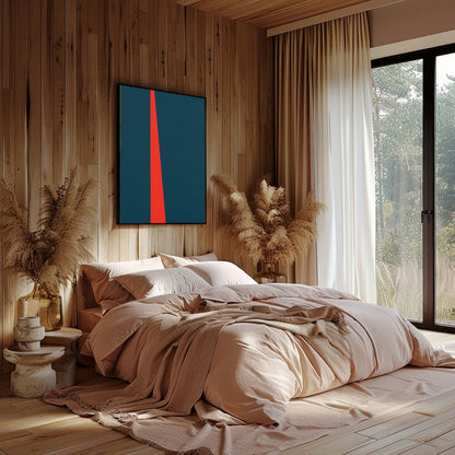 Invite vibrant energy into your space with this geometric abstract piece, reminiscent of a for Bedroom