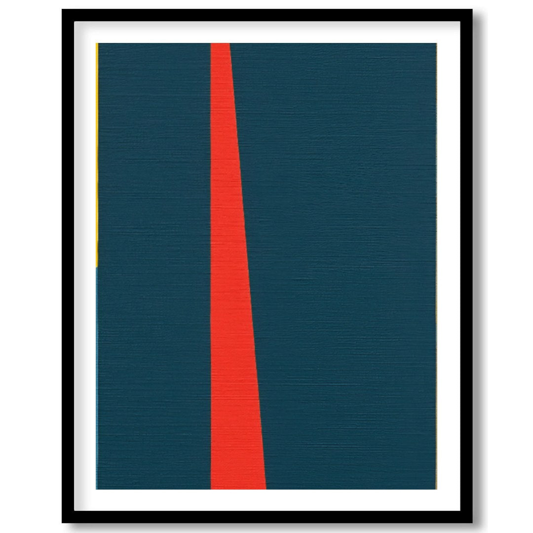 Invite vibrant energy into your space with this geometric abstract piece, reminiscent of a for interior