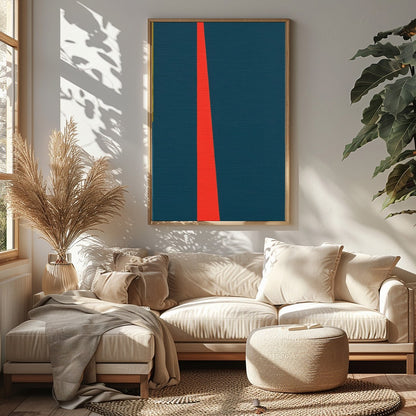 Invite vibrant energy into your space with this geometric abstract piece, reminiscent of a for Sitting Area