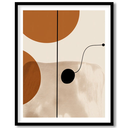 Elevate your space with this modern geometric wall art, featuring harmonious shapes in earthy for room