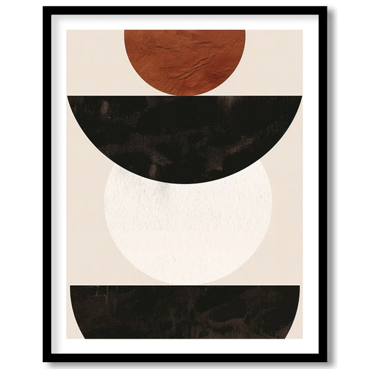 This captivating piece blends simplicity with an earthy elegance, featuring bold geometric shapes. for residence
