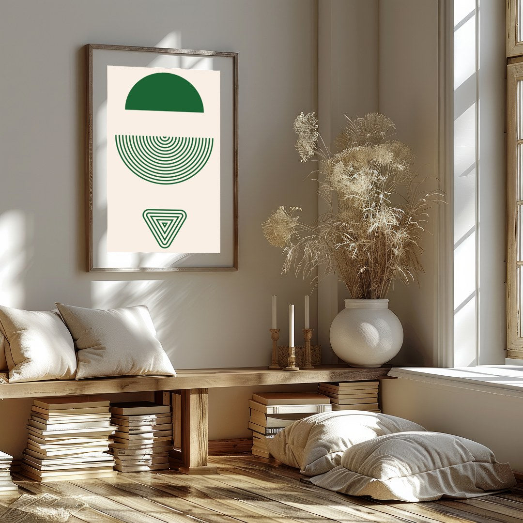 Elevate your living space with this minimalist geometric wall art, featuring intricate patterns in for dwelling