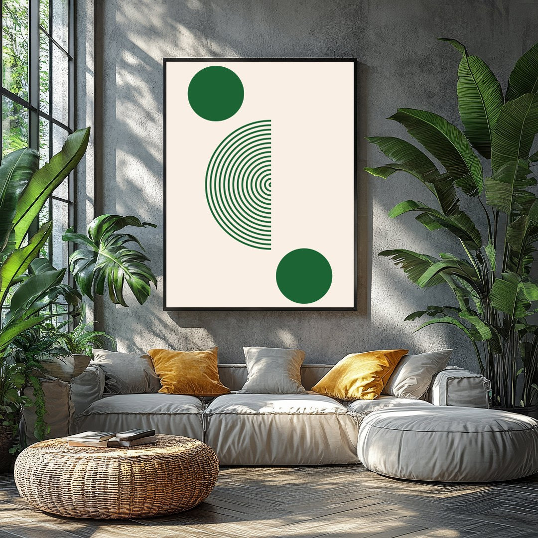 This captivating piece of wall art masterfully blends geometric design with a serene color palette. for Balcony