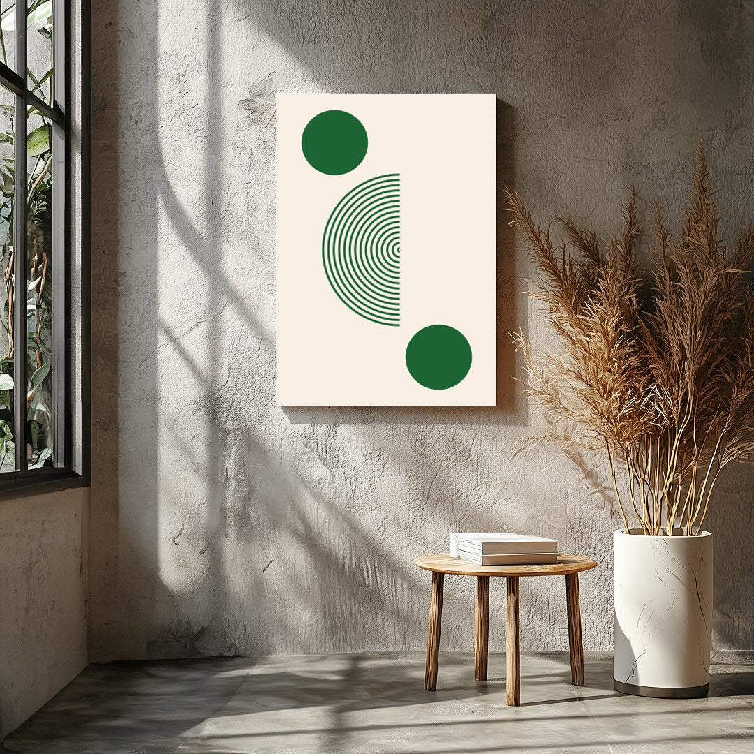 This captivating piece of wall art masterfully blends geometric design with a serene color palette. for Entrance