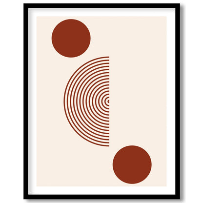 Elevate your space with this captivating geometric composition. Featuring concentric circles and for residence