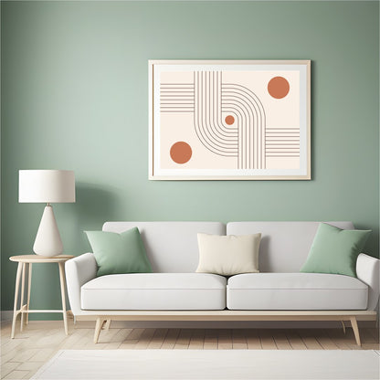 This captivating piece of wall art blends linear elegance with geometric aesthetics, invoking a for Hall