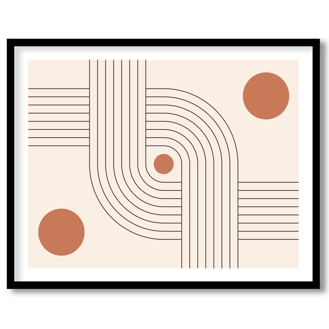 This captivating piece of wall art blends linear elegance with geometric aesthetics, invoking a for retreat