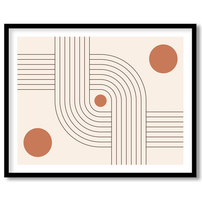 This captivating piece of wall art blends linear elegance with geometric aesthetics, invoking a for retreat