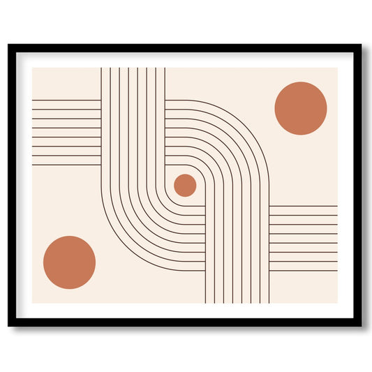 This captivating piece of wall art blends linear elegance with geometric aesthetics, invoking a for retreat
