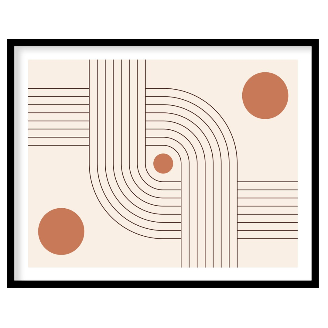 This captivating piece of wall art blends linear elegance with geometric aesthetics, invoking a for retreat