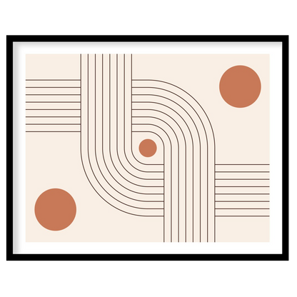 This captivating piece of wall art blends linear elegance with geometric aesthetics, invoking a for retreat