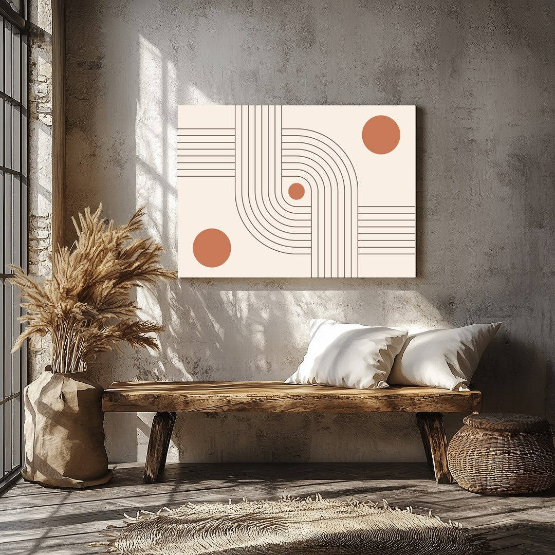 This captivating piece of wall art blends linear elegance with geometric aesthetics, invoking a for Veranda