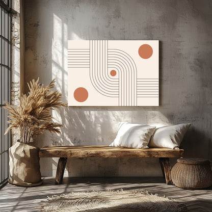 This captivating piece of wall art blends linear elegance with geometric aesthetics, invoking a for Veranda