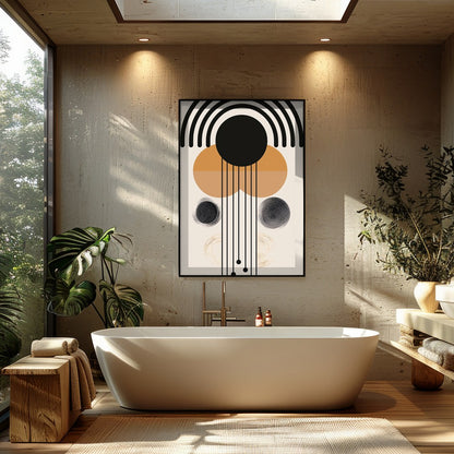 Breathe elegance into your space with this stunning geometric composition. Featuring harmonious for Bathroom
