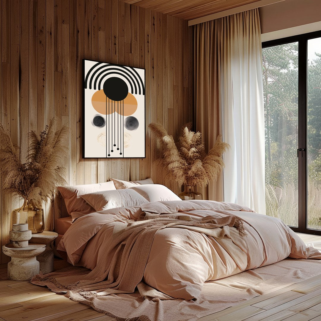 Breathe elegance into your space with this stunning geometric composition. Featuring harmonious for Bedroom