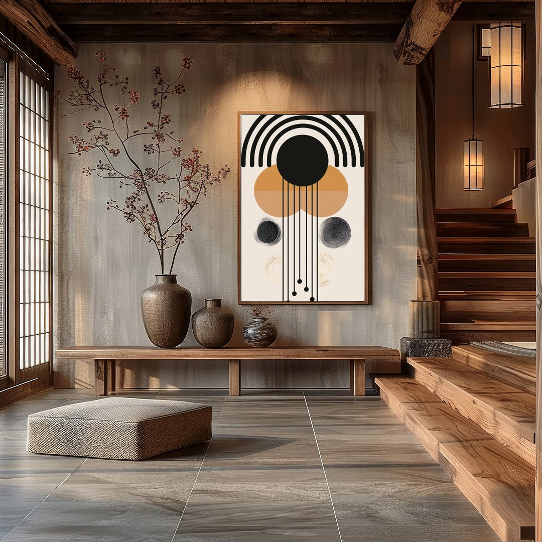Breathe elegance into your space with this stunning geometric composition. Featuring harmonious for Hall