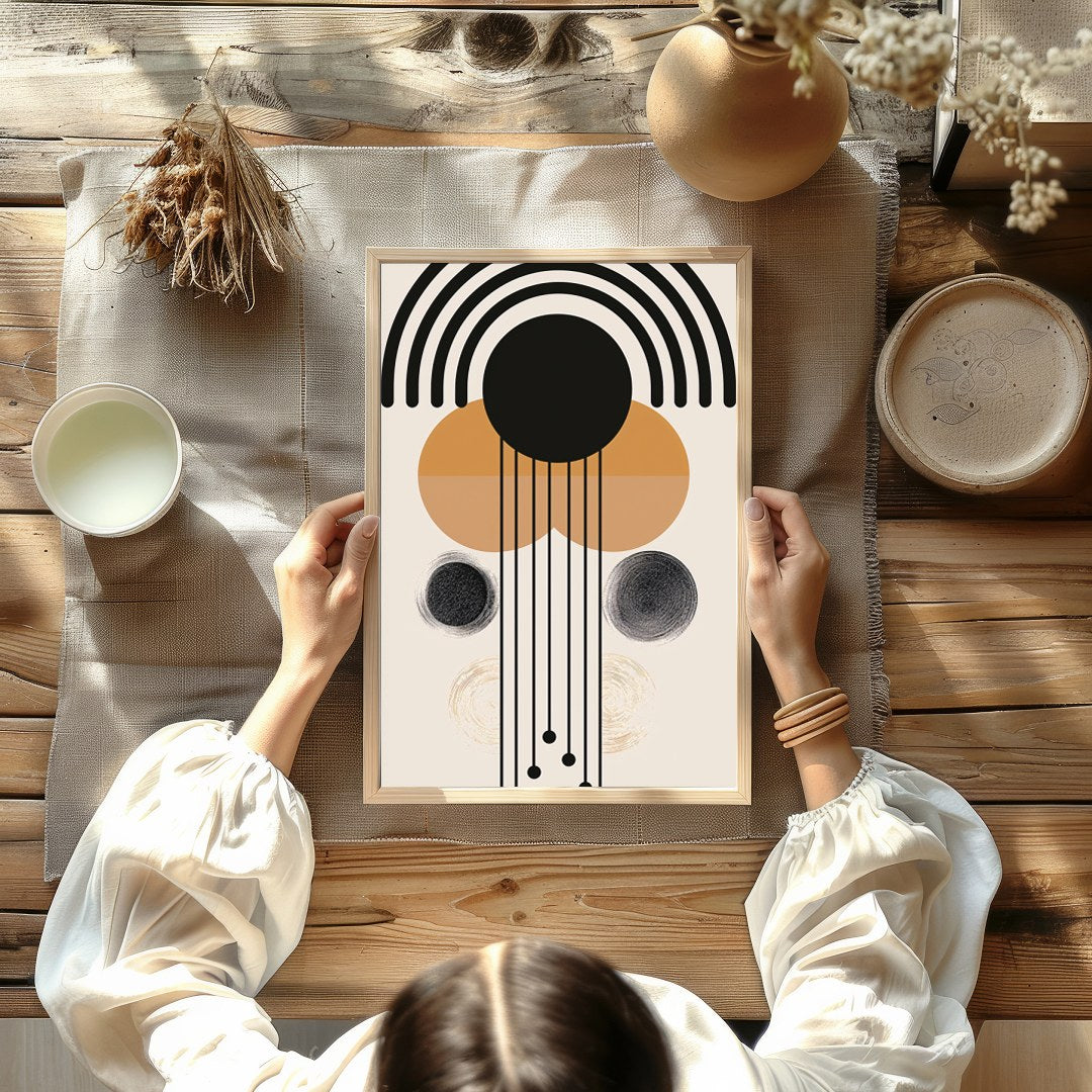 Breathe elegance into your space with this stunning geometric composition. Featuring harmonious for Kitchen
