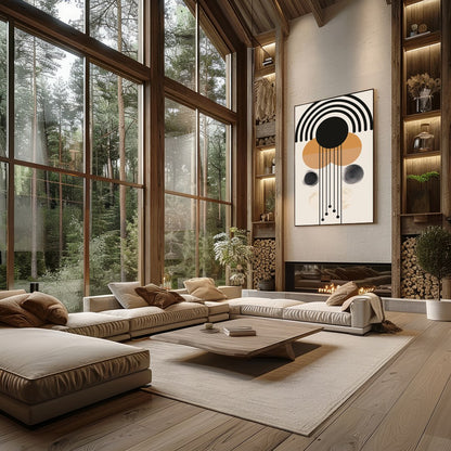 Breathe elegance into your space with this stunning geometric composition. Featuring harmonious for Living Room