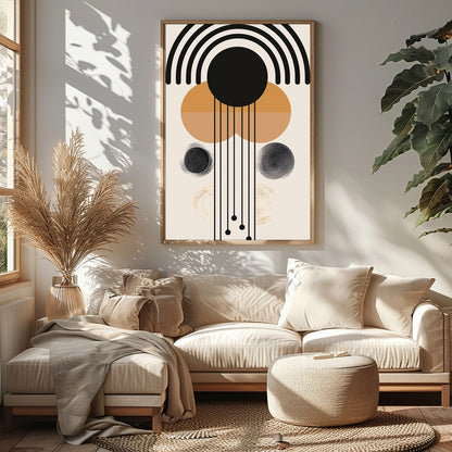 Breathe elegance into your space with this stunning geometric composition. Featuring harmonious for Sitting Area