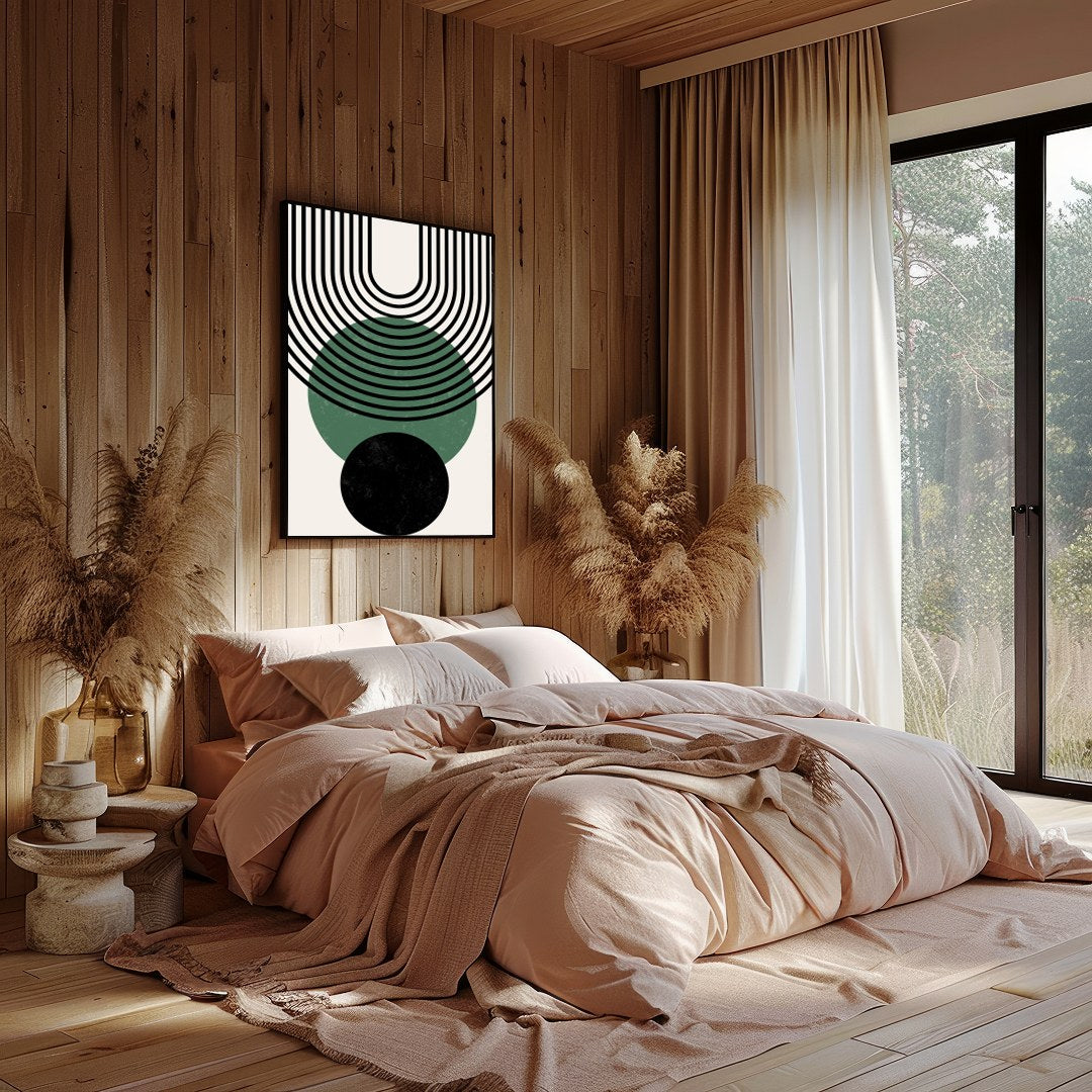 Elevate your space with this striking piece that brings the beauty of geometric harmony and for Bedroom