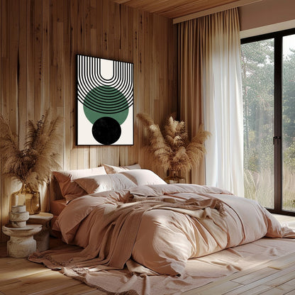 Elevate your space with this striking piece that brings the beauty of geometric harmony and for Bedroom