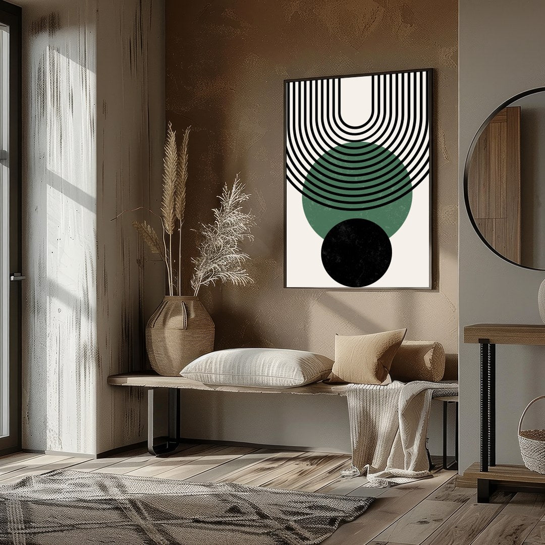 Elevate your space with this striking piece that brings the beauty of geometric harmony and for gallery