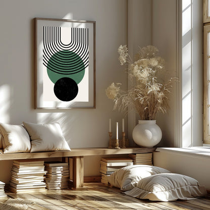 Elevate your space with this striking piece that brings the beauty of geometric harmony and for office