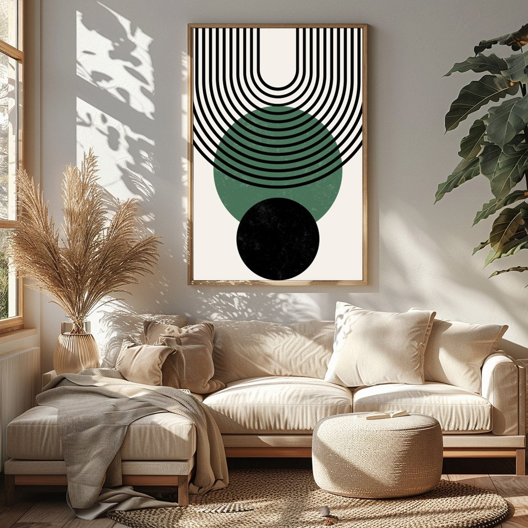 Elevate your space with this striking piece that brings the beauty of geometric harmony and for Sitting Area