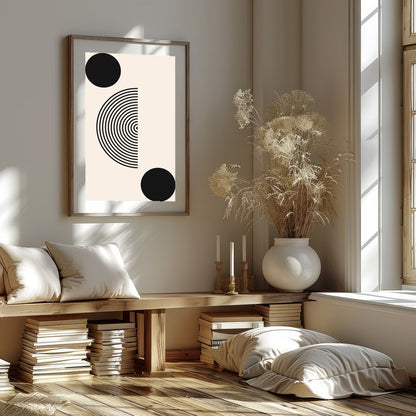 Elevate your space with this striking piece of abstract art that explores balance and symmetry for place