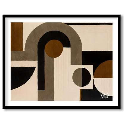 """Geometric Harmony Rug"" presents a striking abstract design featuring bold geometric shapes in a… for sweet home