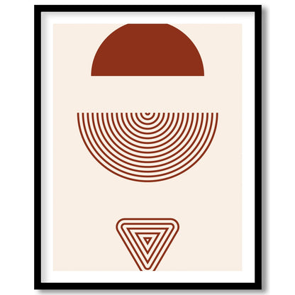 This captivating piece of wall art features a mesmerizing blend of geometric shapes in rich for office