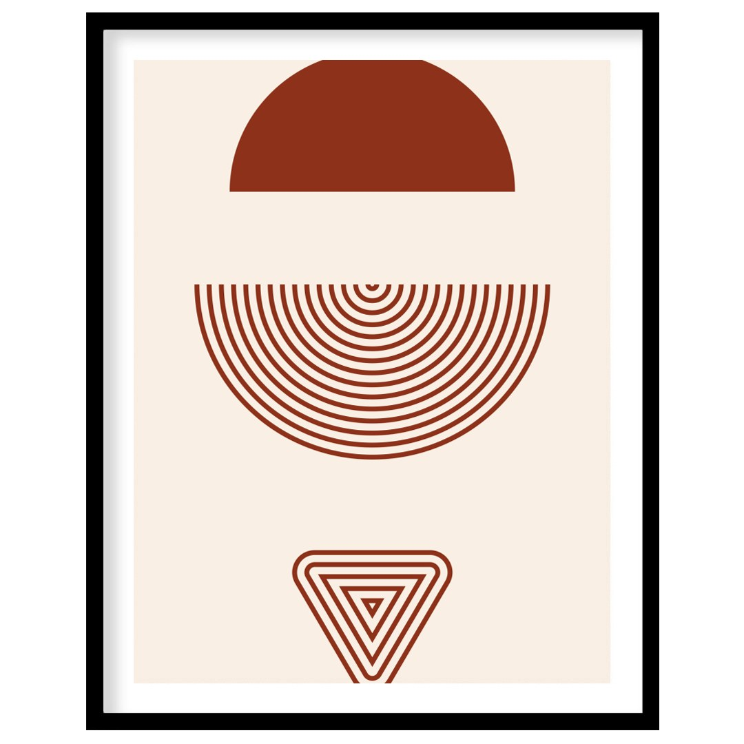 This captivating piece of wall art features a mesmerizing blend of geometric shapes in rich for office