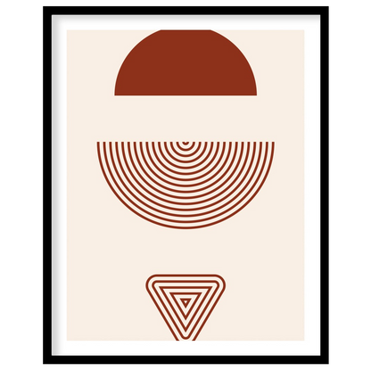 This captivating piece of wall art features a mesmerizing blend of geometric shapes in rich for office