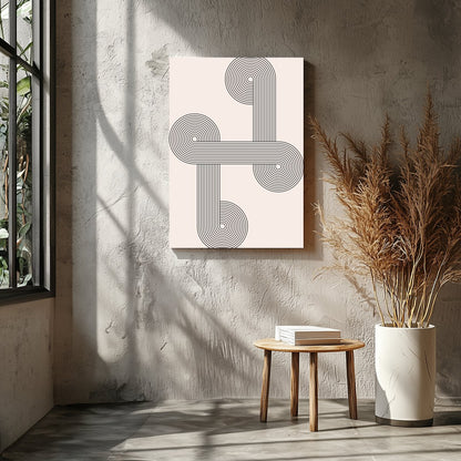 This striking piece of wall art combines intricate geometric lines with elegant symmetry, creating for Entrance