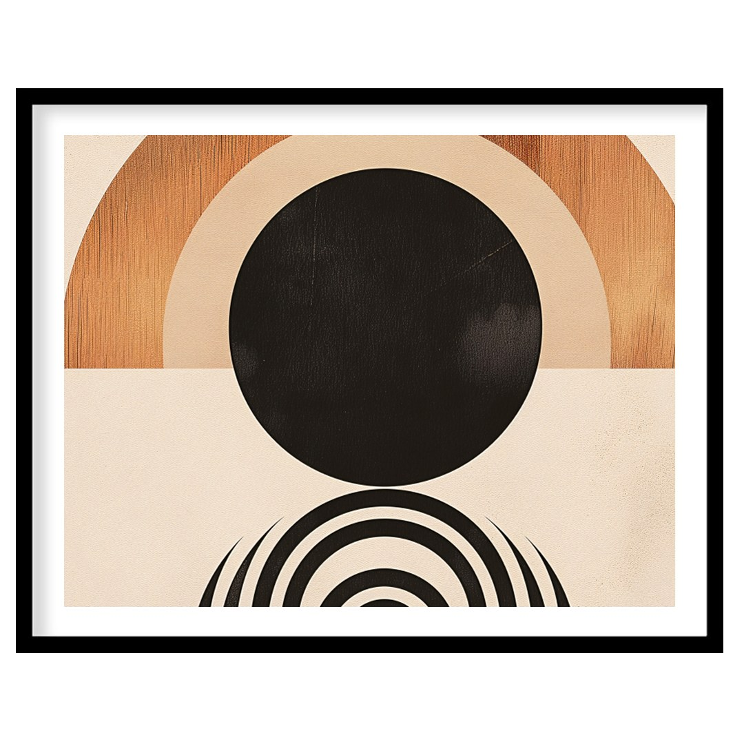 This captivating geometric artwork evokes the beauty of a sunrise with its minimalist design and for decor
