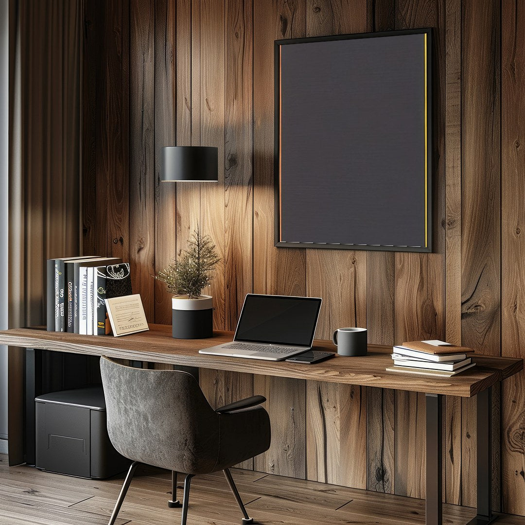 Immerse yourself in the vibrant interplay of colors and shapes with this striking geometric for Study and Office